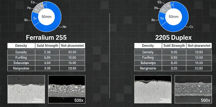 Ferralium 255 frente a 2205: diferencias clave Ferralium 255 frente a 2205: diferencias clave